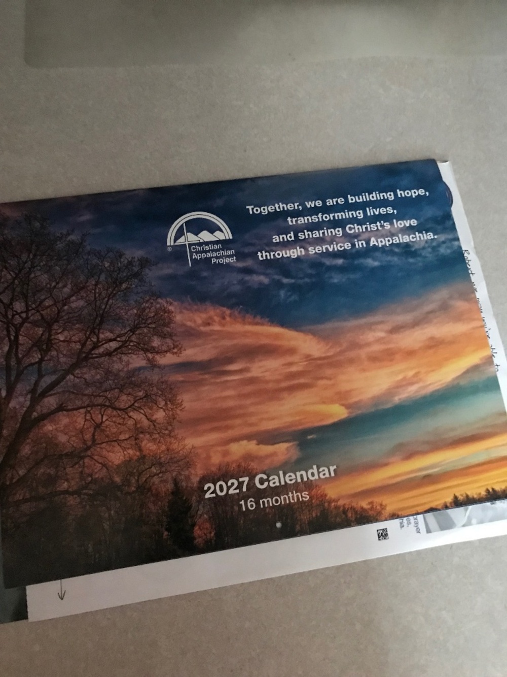 2027 color landscapes Wall calendar with inspiration quotes